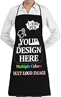 Vista 8 de Custom Apron For Men Women with Your Text Logo Image Personalized Chef & Grilling Aprons 1-100 PCS For Gifts