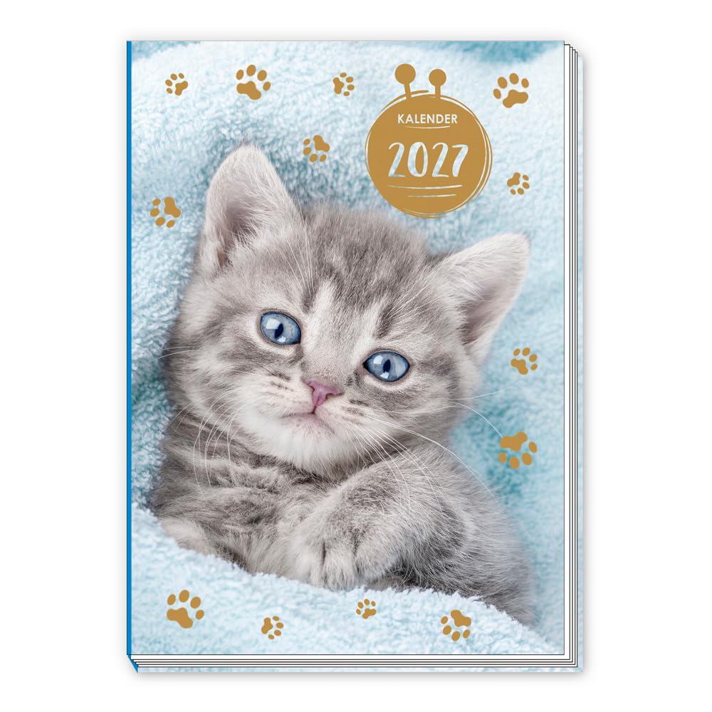 TRÖTSCH - Taschenkalender A7 Katze 2027: Mini-Terminkalender