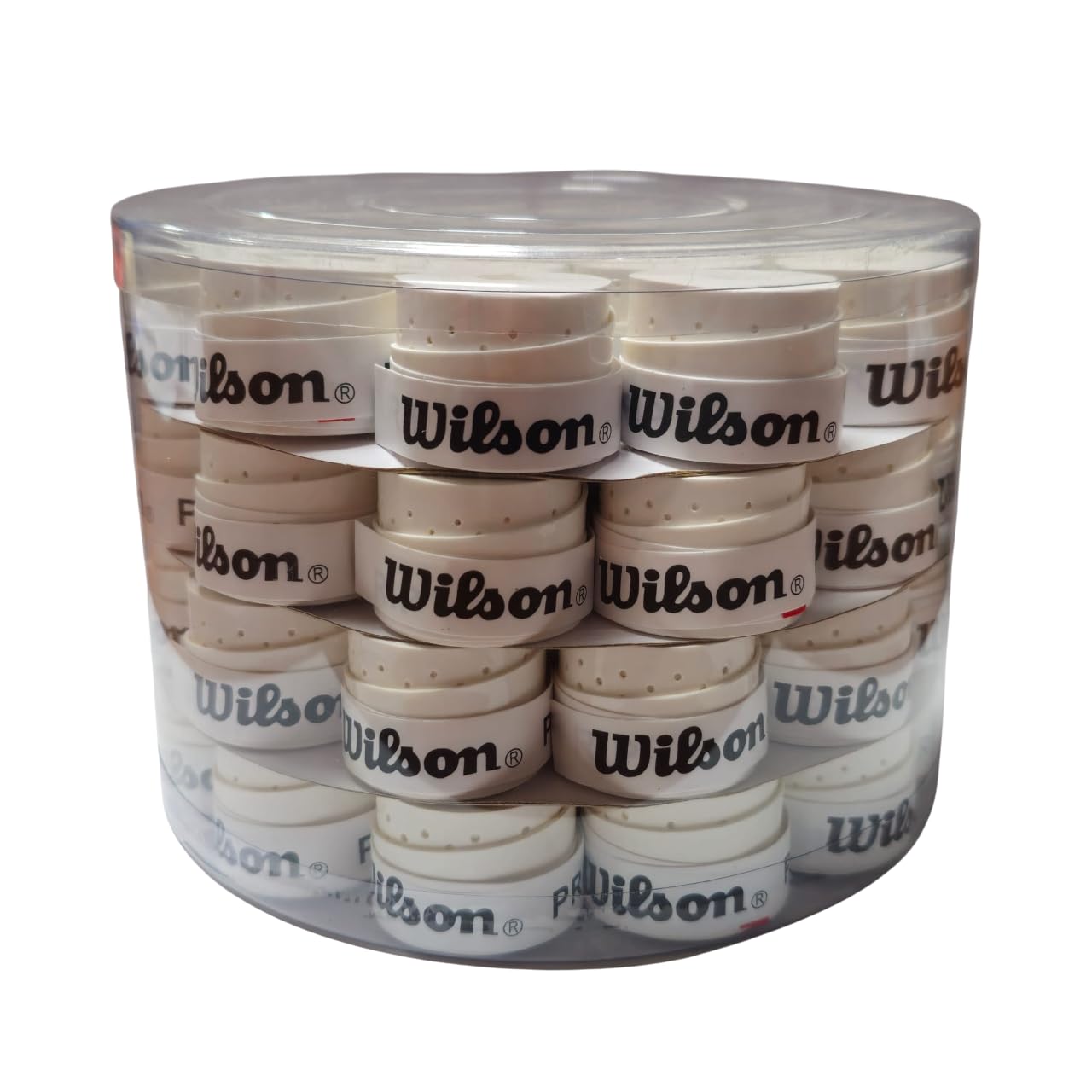 Pack 60 Overgrips Blancos Perforados Wilson Profile, Pack 60 Overgrips, 60 Unidades