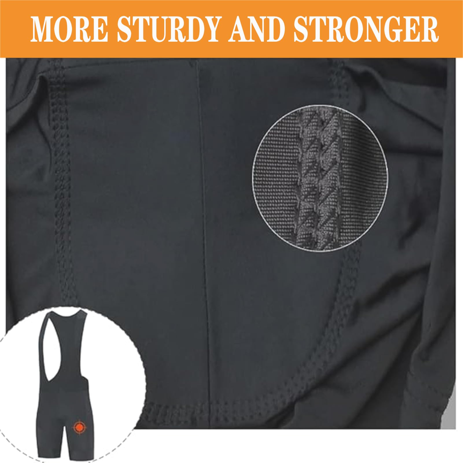 Homme Pantalons De Cycliste Cuissard,Thermique Windstopper Cuissard Long Hiver avec Bretelles Et Gel De Cyclisme Gel 9D Rembourré