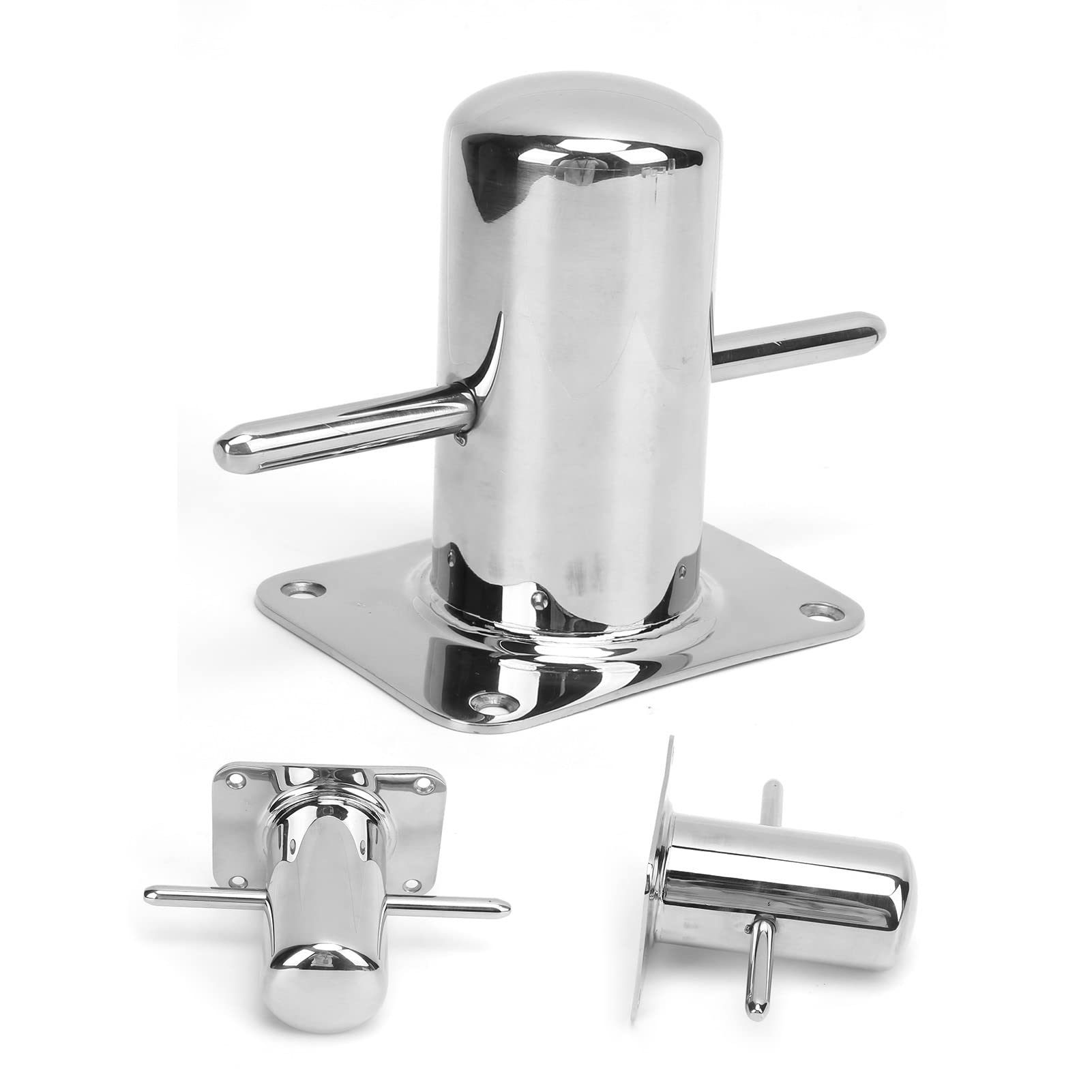 Rengue Bitta da Ormeggio Singola in Acciaio Inossidabile 316 Bitta per a Croce per Impieghi Gravosi per Kayak per Barche Dock Hardware Marino Fusione Integrata a Specchio Lucidata