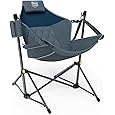 TIMBER RIDGE Hammock Camping Chair 300lbs & Oversized Folding Camping Chair High Back 500lbs