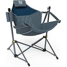 TIMBER RIDGE Hammock Camping Chair 300lbs & Oversized Folding Camping Chair High Back 500lbs