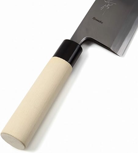 Miniatura 3 de Syosaku - Cuchillo de cocina japonés para filete de sushi (acero amarillo), mango de madera de Magnolia en forma de D (8.268in)