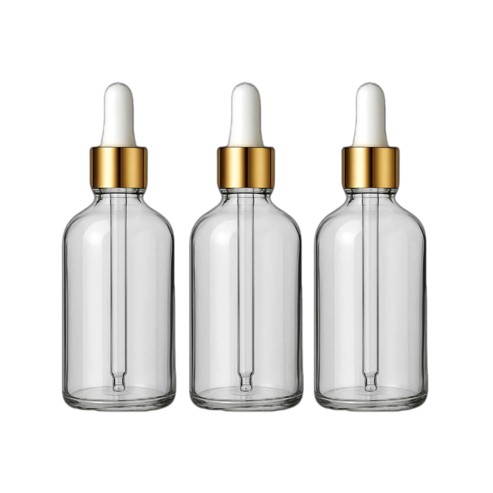 Transparent Glass Dropper Bottle with Gold Dropper – Refillable & Reusable for Essential Oils, Serums, Face Oils & Perfumes (50ML)-image-36