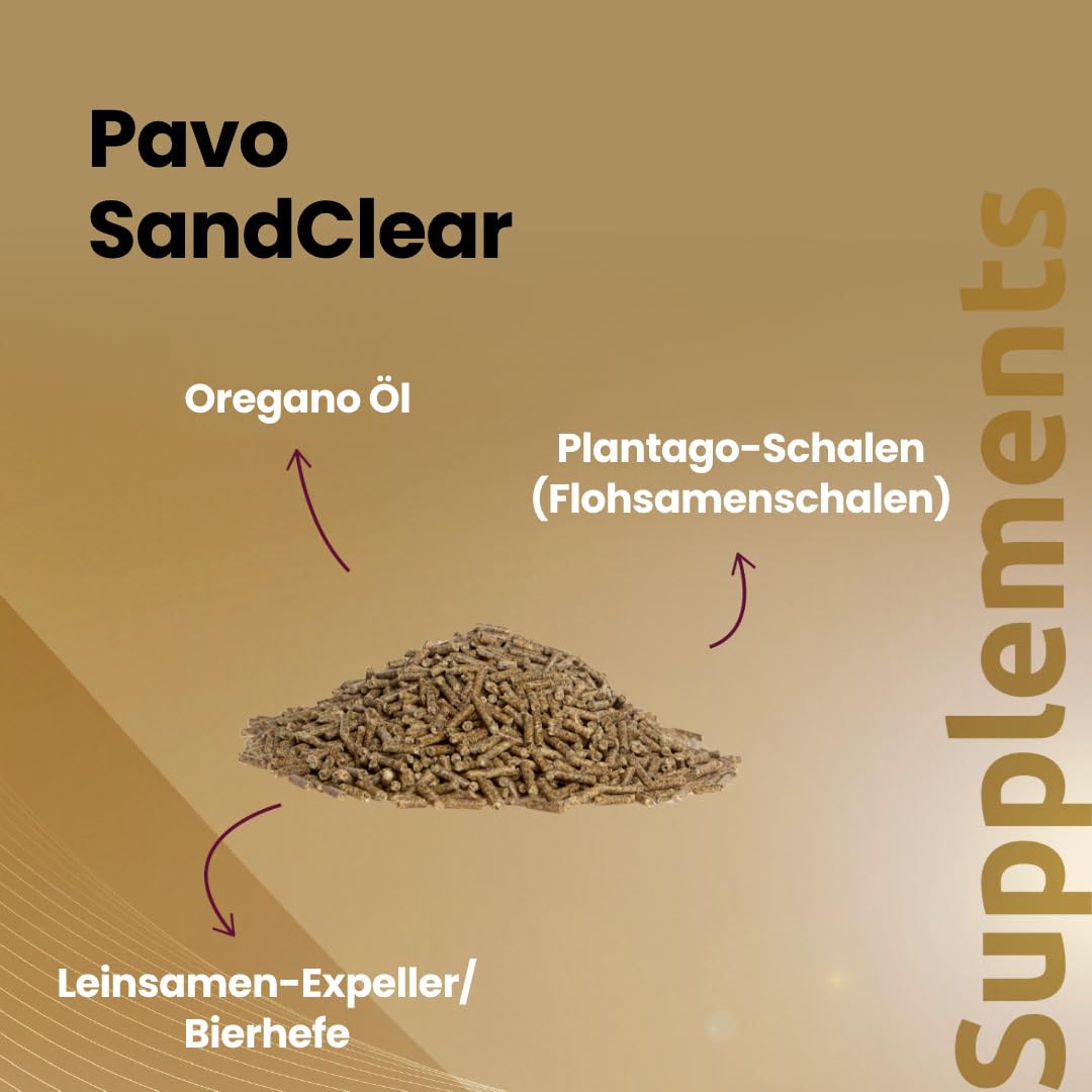 Pavo SandClear 2 KG | Aditivos digestivos | Eliminación de arena y digestión saludable para caballos