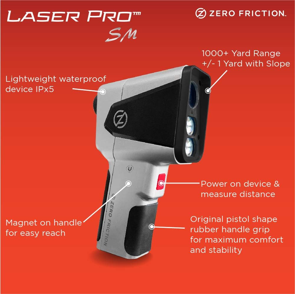Zero Friction Laser Pro SM Rangefinder with Slope and Magnet, Silver/Black (RF10002) : Sports & Outdoors