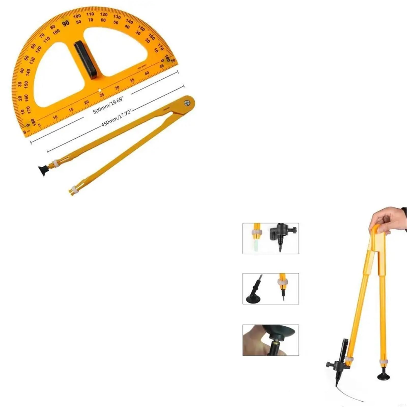 Geometrie-Set for Whiteboards im Klassenzimmer mit Dreiecks-Linealen for Lehrer(1)