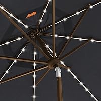 Vista 8 de EliteShade USA - Sombrilla solar de 9 pies / 2.74 metros, de 3 niveles, para patio, mesa al aire libre, con ventilación, con cubierta que no se