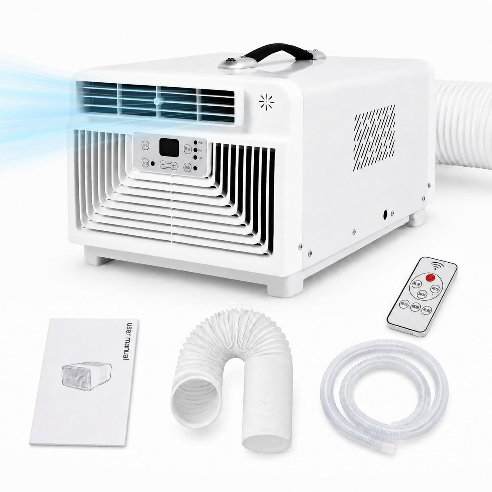 HCAUYNN Portable Air Conditioner for Bedroom, Small Air Conditioner with Timer, Dehumidifier and Fan Modes, 45dB Quiet Room Air Conditioner for Small Room Apartment 220V
