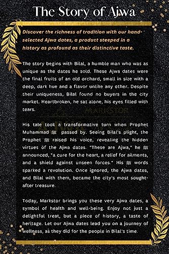 Image of Markstor Fresh Seedless Ajwa Al-Saudi - Finest Ajwa Dates (Khajur) of Madina, Saudi Arabia - 250 gms