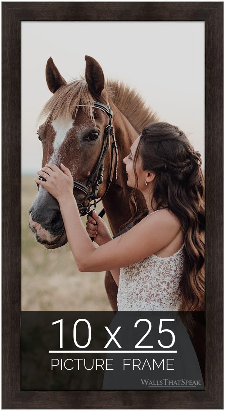 wallsthatspeak 10x25 Espresso Brown Picture Frame for Puzzles Posters Photos or Artwork