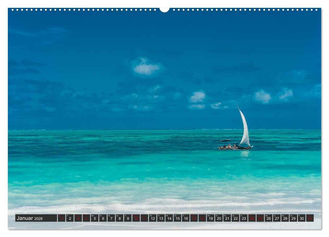 Inselparadies Sansibar (Wandkalender 2026 DIN A2 quer), CALVENDO Monatskalender: Auf fotografischer Entdeckungsreise durch Sansibar (CALVENDO Natur)
