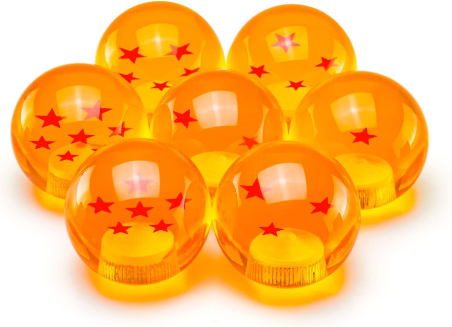 EZAUTO WRAP Orange 7 Star Universal Dragon Shifter Knob Ball 54mm Z with Adapters Will Fit Most Cars