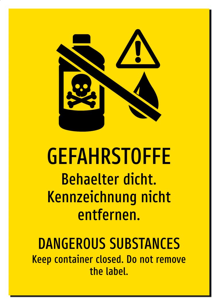 61312-DEEN-S-07 | GEFAHRSTOFFE/DANGEROUS SUBSTANCES Schild Deutsch