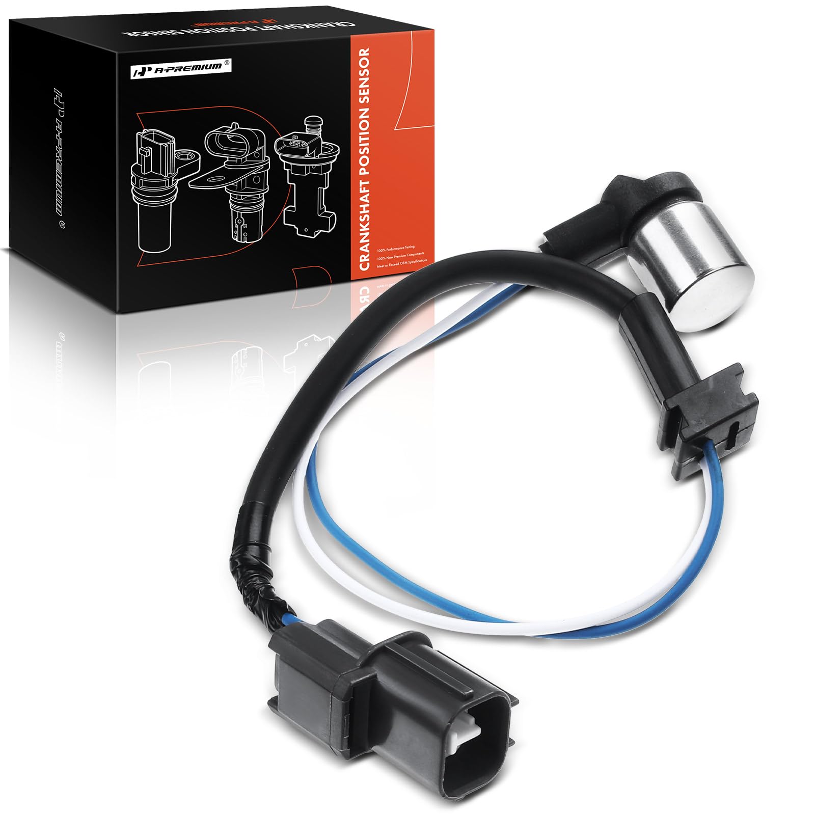 Photo 1 of A-Premium Engine Crankshaft Position Sensor Compatible with Acura CL 2001-2003, MDX 2001-2002, TL 1999-2003 & Honda Odyssey 1999-2004, Pilot 2003-2004, 3.2L 3.5L, Replace# 37501P8FA01