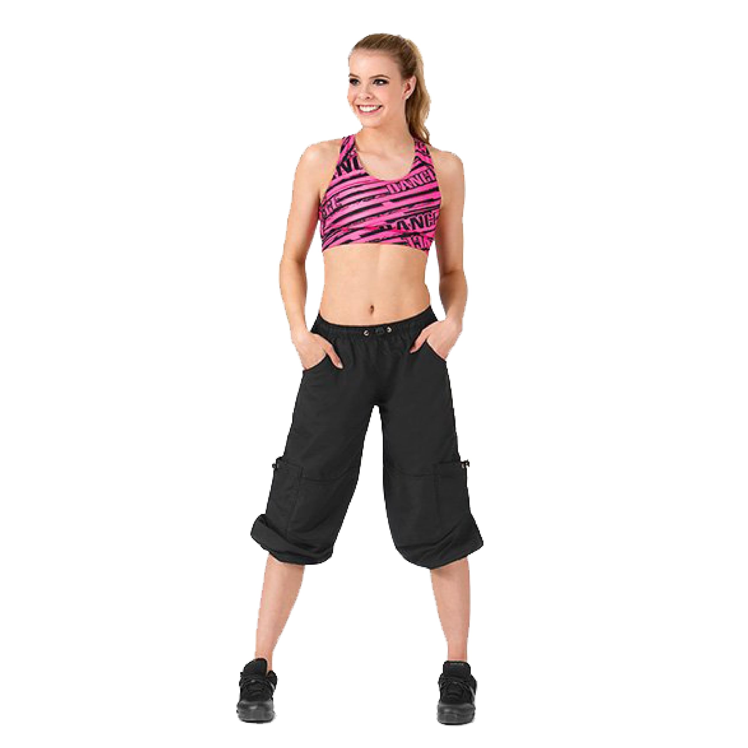 Cargo Pant with Drawstring Waist,BP104BLKM,Black,Medium