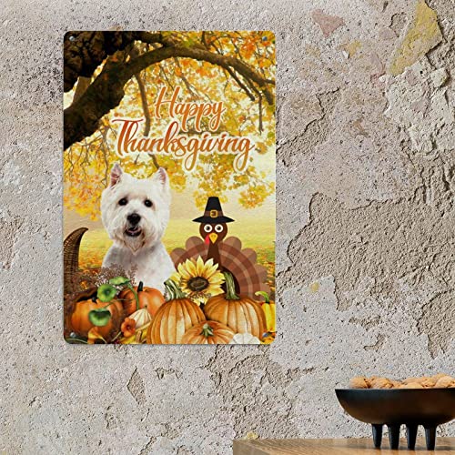 Plaque en étain de Thanksgiving pour décoration murale rétro durable - 6