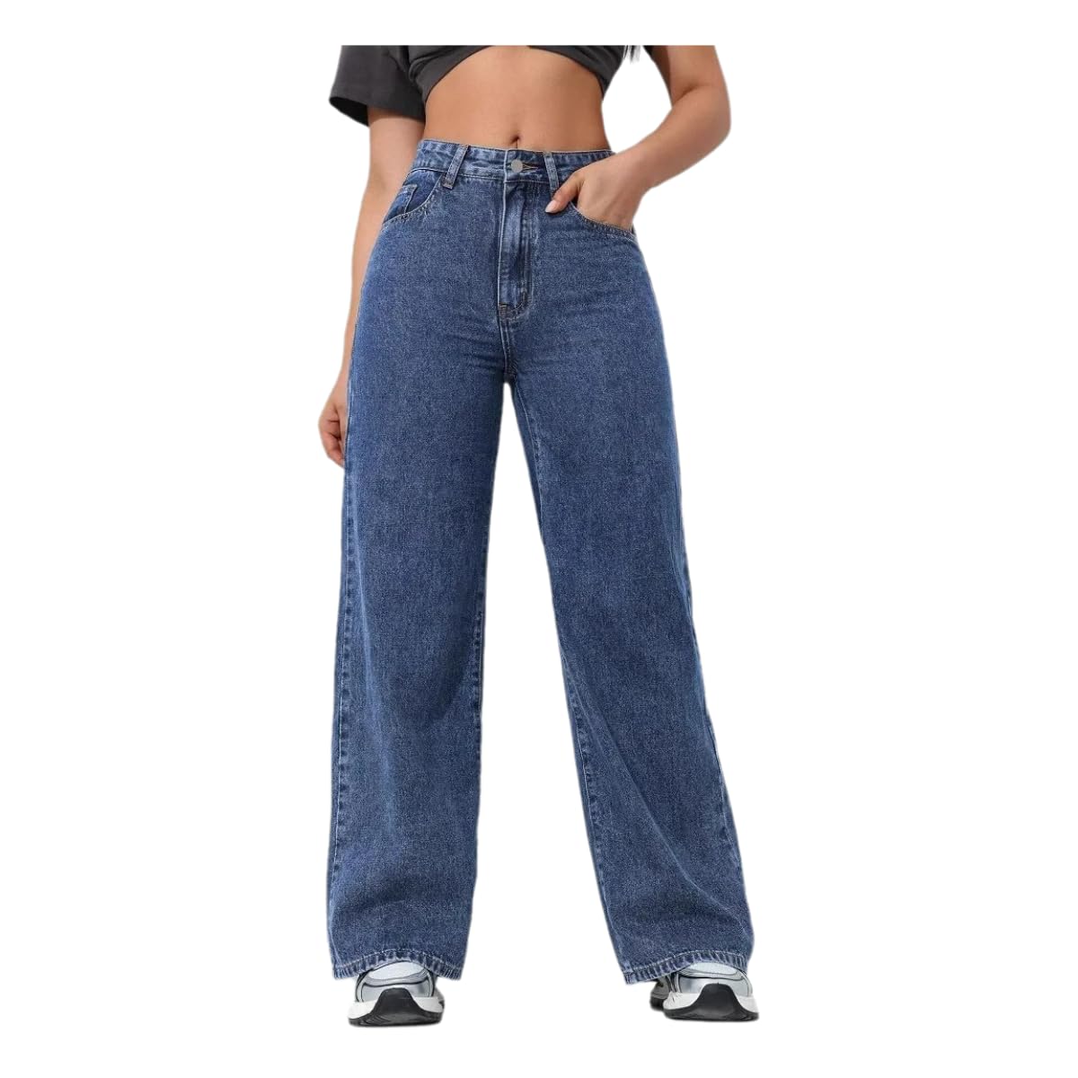 Jeans jambe large femme oubliez l'inconfort avec ce droit taille haute