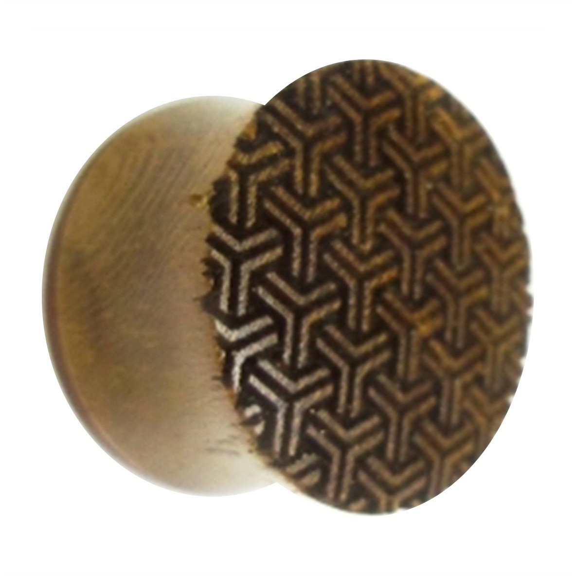 Zebraholz Ohr Plug Tribal Design - Handgeschnitzte Holz Tunnel Für Männer & Frauen
