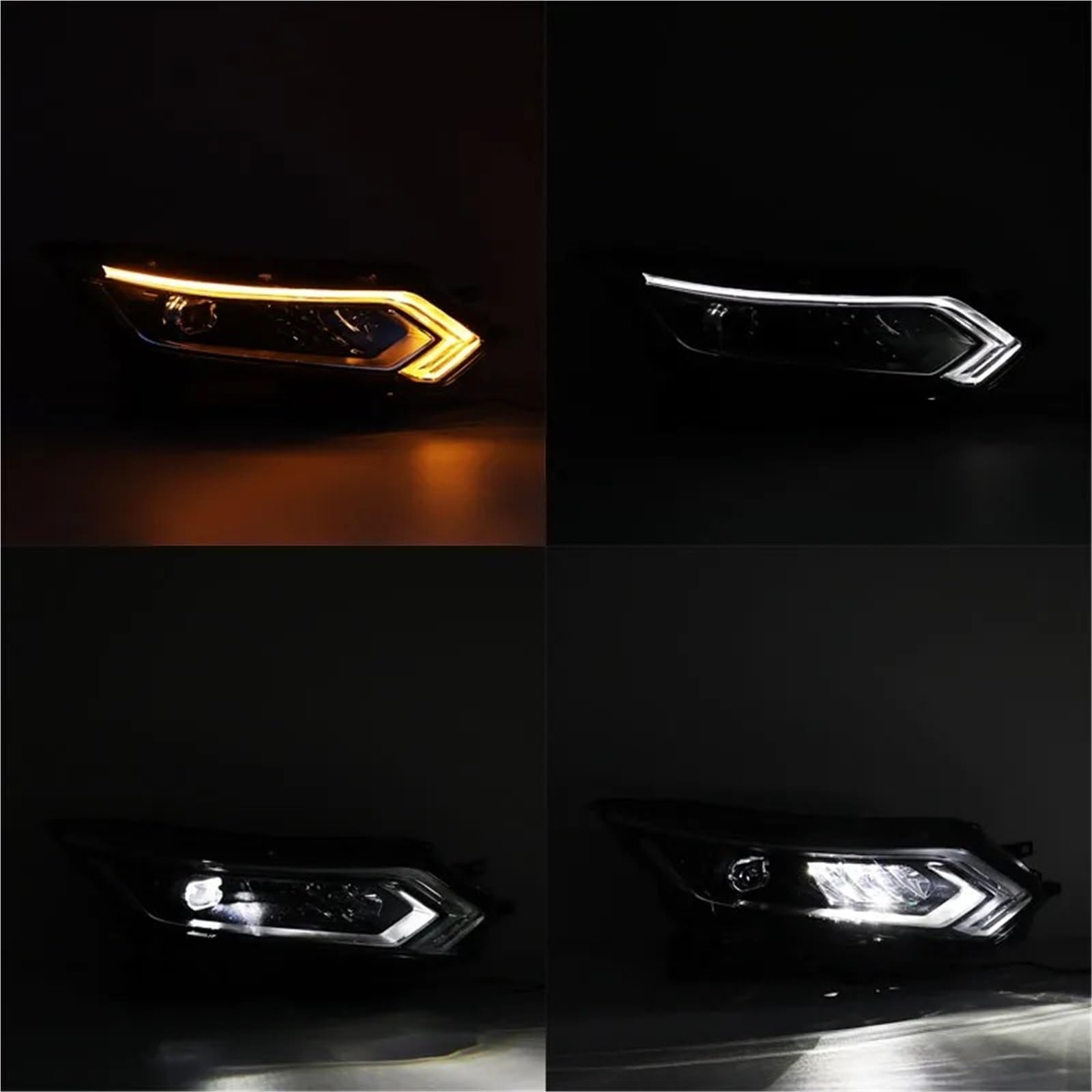Faro Coche Accesorios Para Coche, Parachoques Delantero, Faro LED, Luz De Señal, Carcasa Sin Bombillas Para Nissan Para Qashqai 2019-2021 Faros Delanteros(Hight Right)