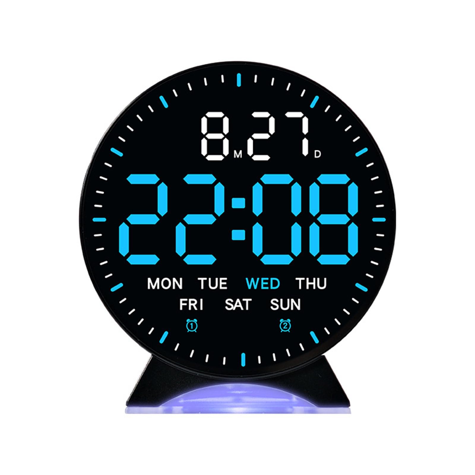 Tsophreniq Multifunctional LED Alarm Clock with Temperature Humidity Display Design Understandable Screen for Home Bedroom LED Alarm Clock Multifunctional