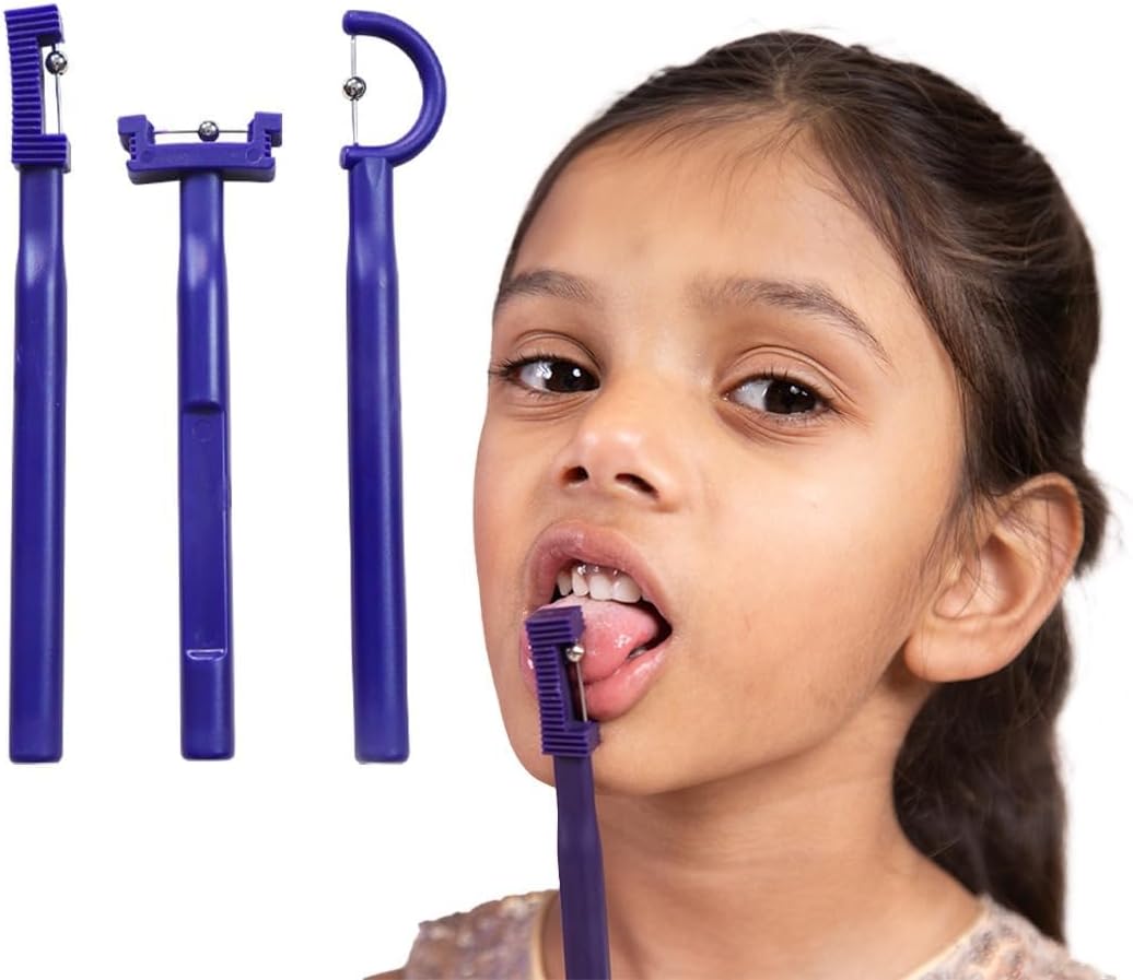 Speech Therapy Tongue Training Kit | 3-Piece Professional Set, | Tongue Muscle Trainer for Children & Adults | Pronunciation, Rehabilitation & Speech Exerciser Tools