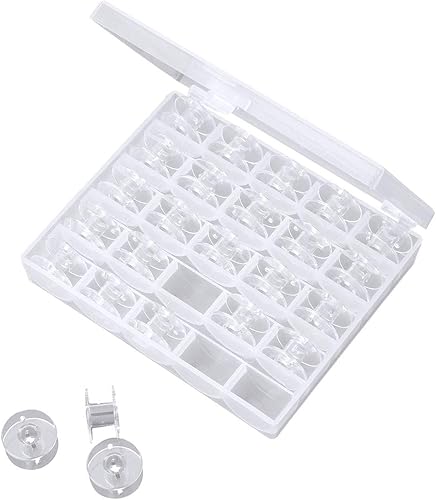 YiZYiF - Bobinas de plástico para máquina de coser 25 unidades Plástico Transparente talla única