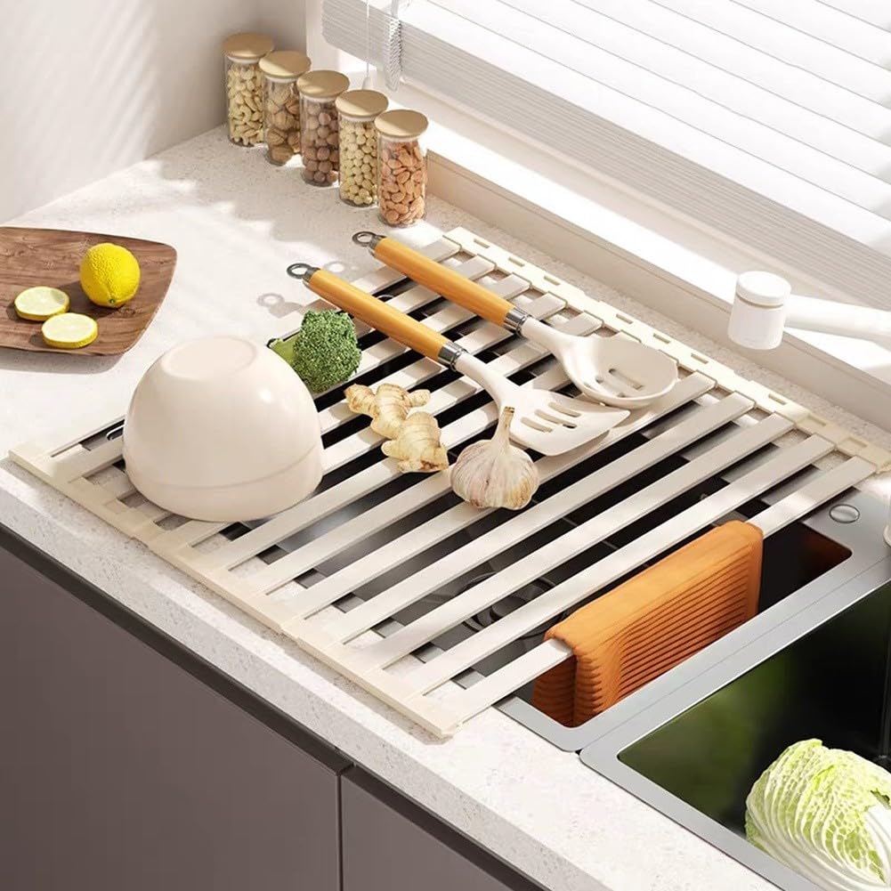 Escurridor de Aluminio y Silicona Antideslizante 50cm(White)