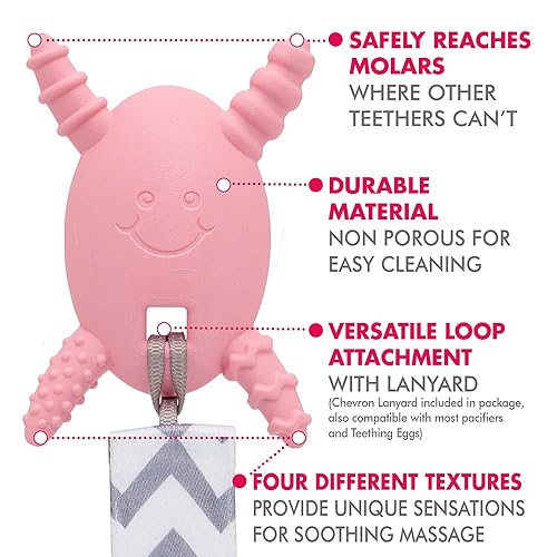 Miniatura 6 de The Molar Magician - Mordedor para bebé, juguete de dentición molar congelable para bebés, bebés y niños pequeños, fabricado en los Estados Unidos,