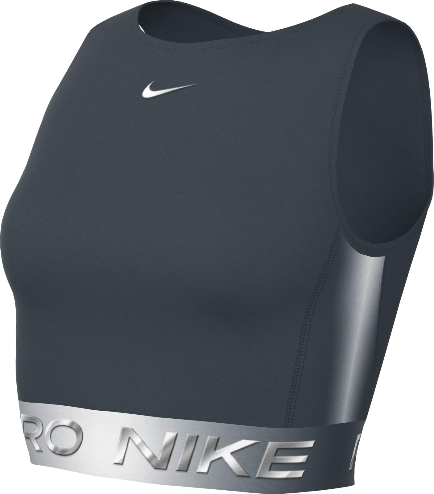 NIKE W NP DF Crop Tank Shine Camiseta de Tirantes Corta Mujer