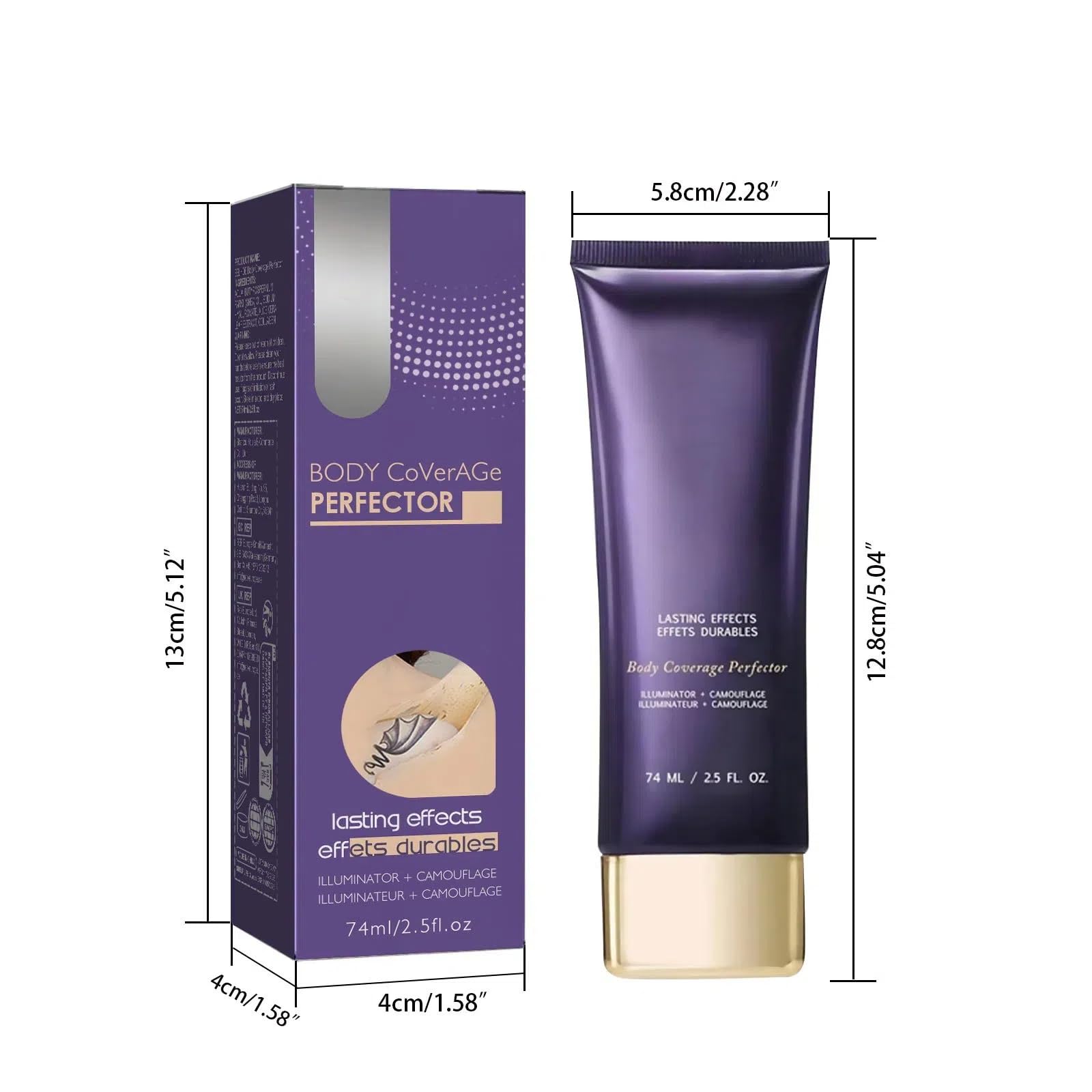 Body Coverage Perfector, 2025 New All Over Complexion Perfector, Tattoo Cover Up Makeup, Waterproof - Image 2
