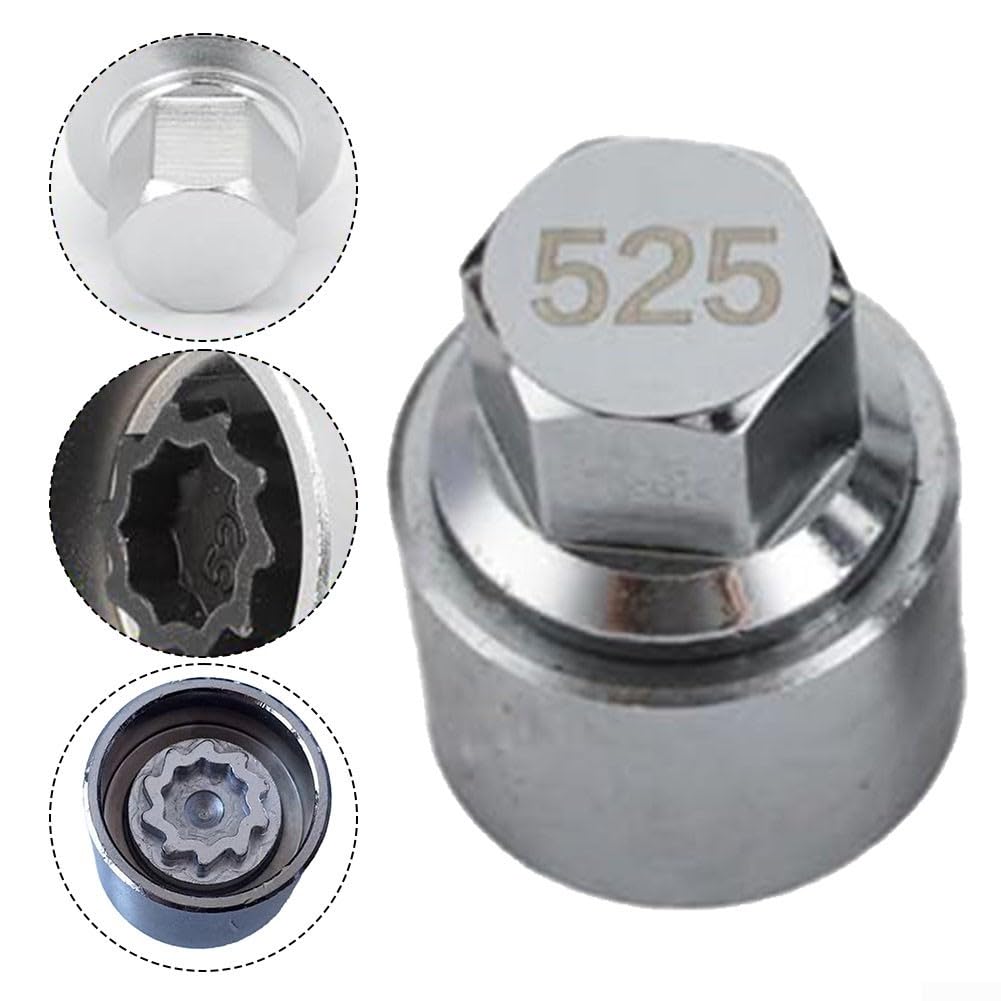 Zilimontt 525 Wheel Lock Wheel Bolt Set Rims Lock Dispositivo antifurto,Adattatore per blocco cerchio,3D0698137 Antifurto di pneumatici per auto per sedili