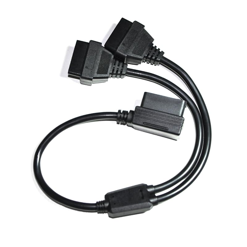Cabo Extensor e Divisor OBD2 OBDII Vgate com Conector Macho para 2 Fêmeas, 16 Pinos, 30 cm – VG036
