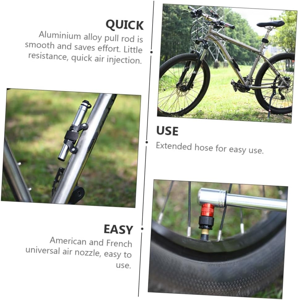 Abaodam Portable Mini Bicycle Tire Pump 120PSI High Pressure Inflator Aluminum Alloy Handheld Air Pump for Cycling Compatible Valves for Sports