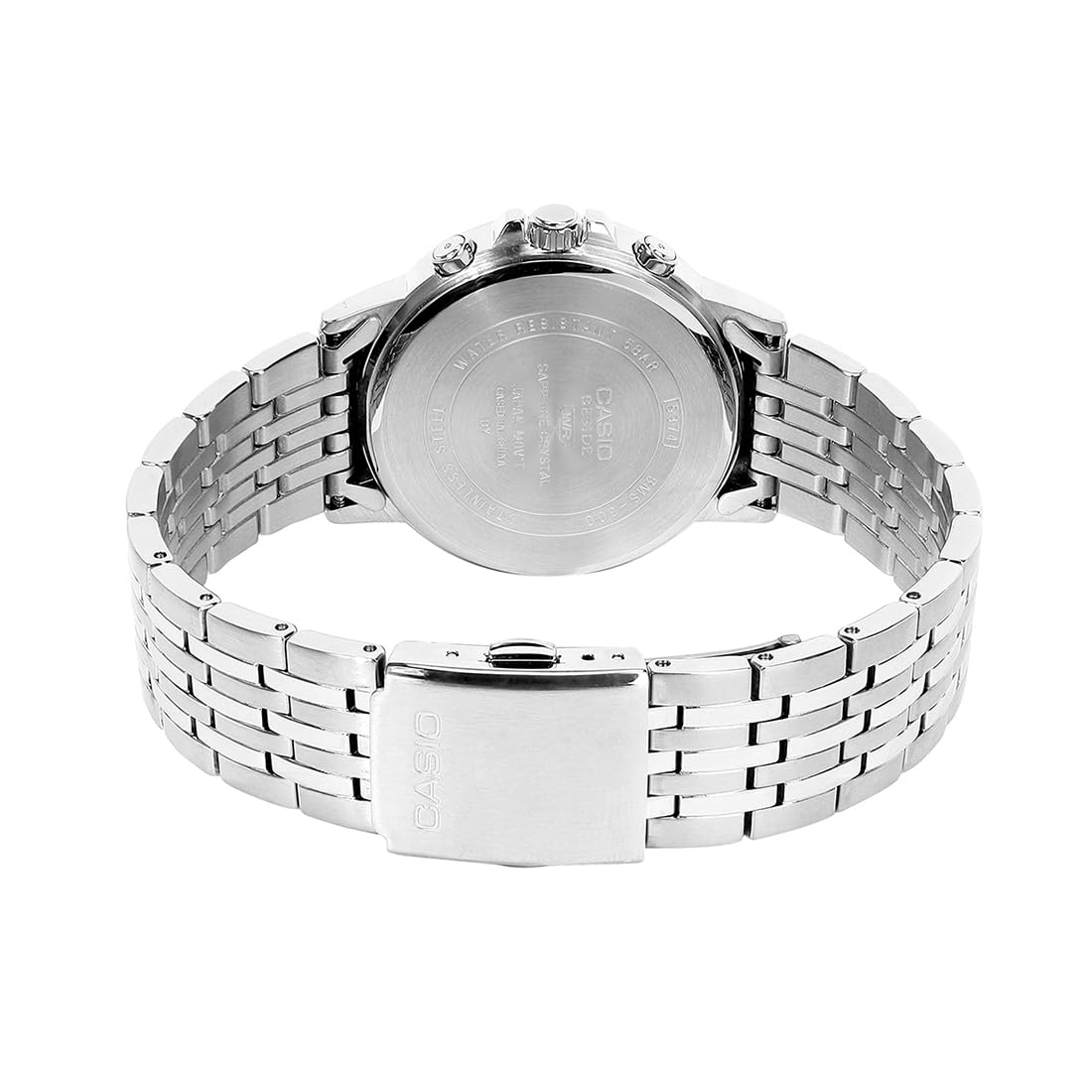 Casio Reloj analógico plateado BMS-300D-2AVDF para hombre (A2541)