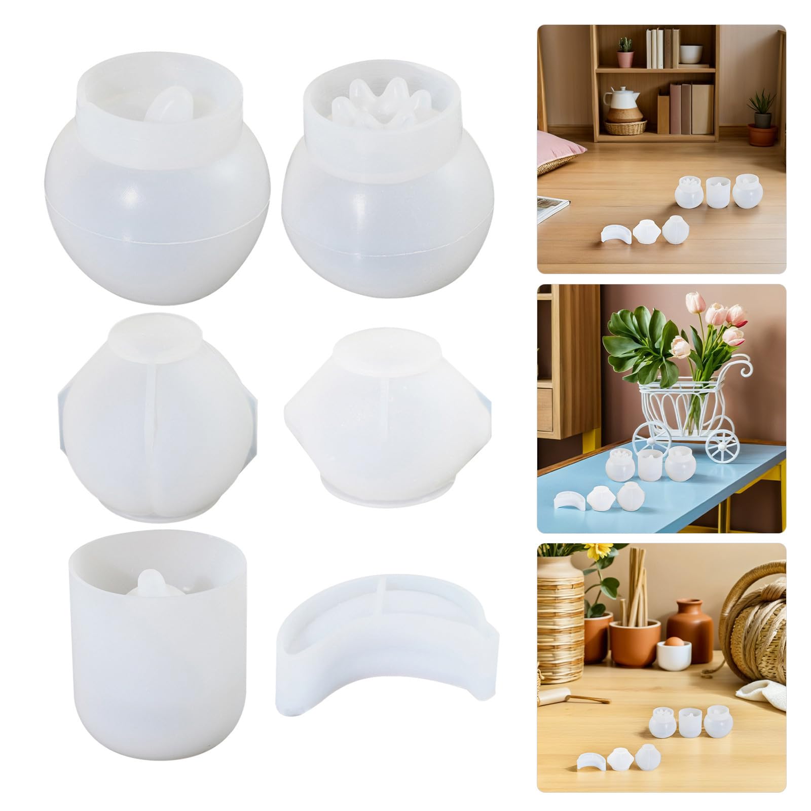 jojofuny Molde de Silicona para Gelatina y Chocolate 6 Piezas en Forma de Frutas Realistas, Superficie Antiadherente y Diseño Compacto Adecuado para Reuniones Familiares