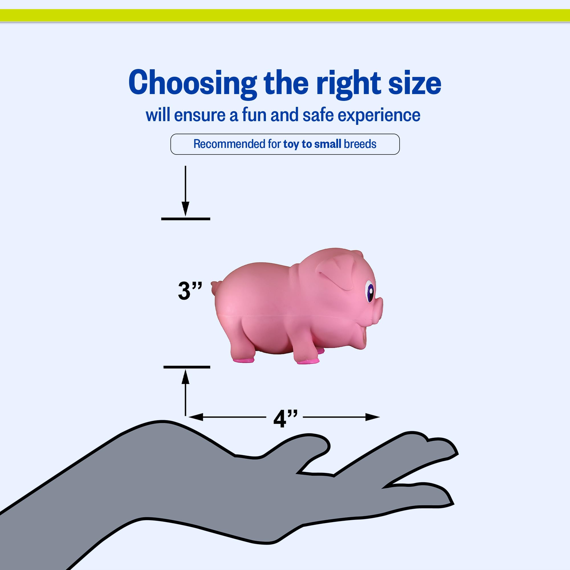 Pet Supplies : PetSport Naturflex Tiny Tots Pig Toy - Durable