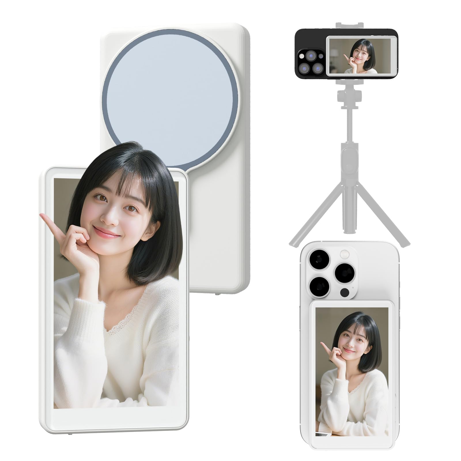 Amazon.co.jp: iphone 自撮りモニター用 4K/1080P モニター magnetic
