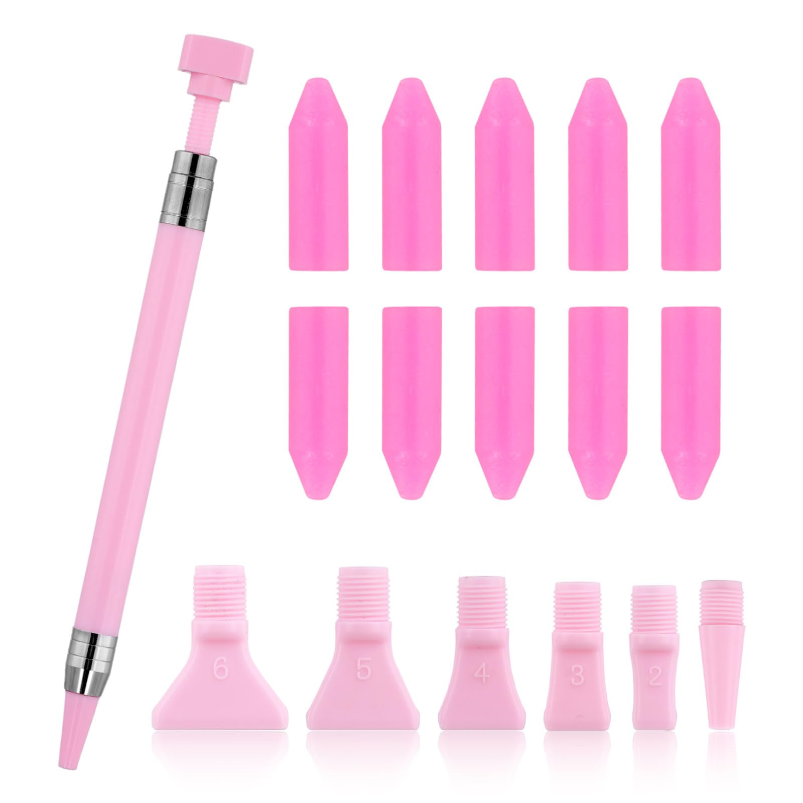 Kit Da 4 Matite Di Cera Per Strass E Diamond Painting Con Temperino: Lo Strumento Perfetto Per Nail Art E Fai Da Te - 6
