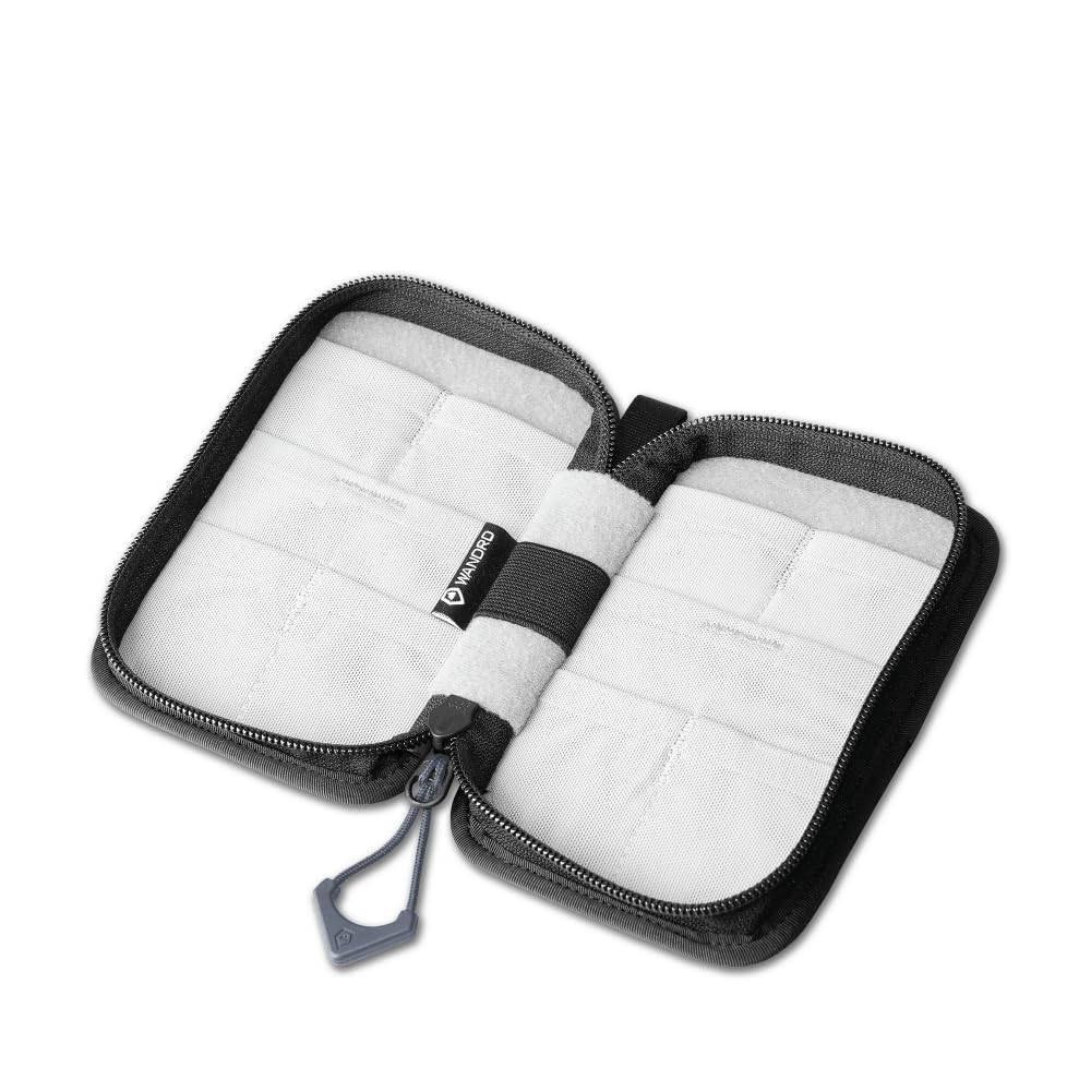 WANDRD Speicherkarten-Etui, robuster SD-, Micro-SD-Kartenhalter für Schöpfer, Kamera-Zubehör und Elektronik-Organizer für Reisen (Ägäisches Blau)