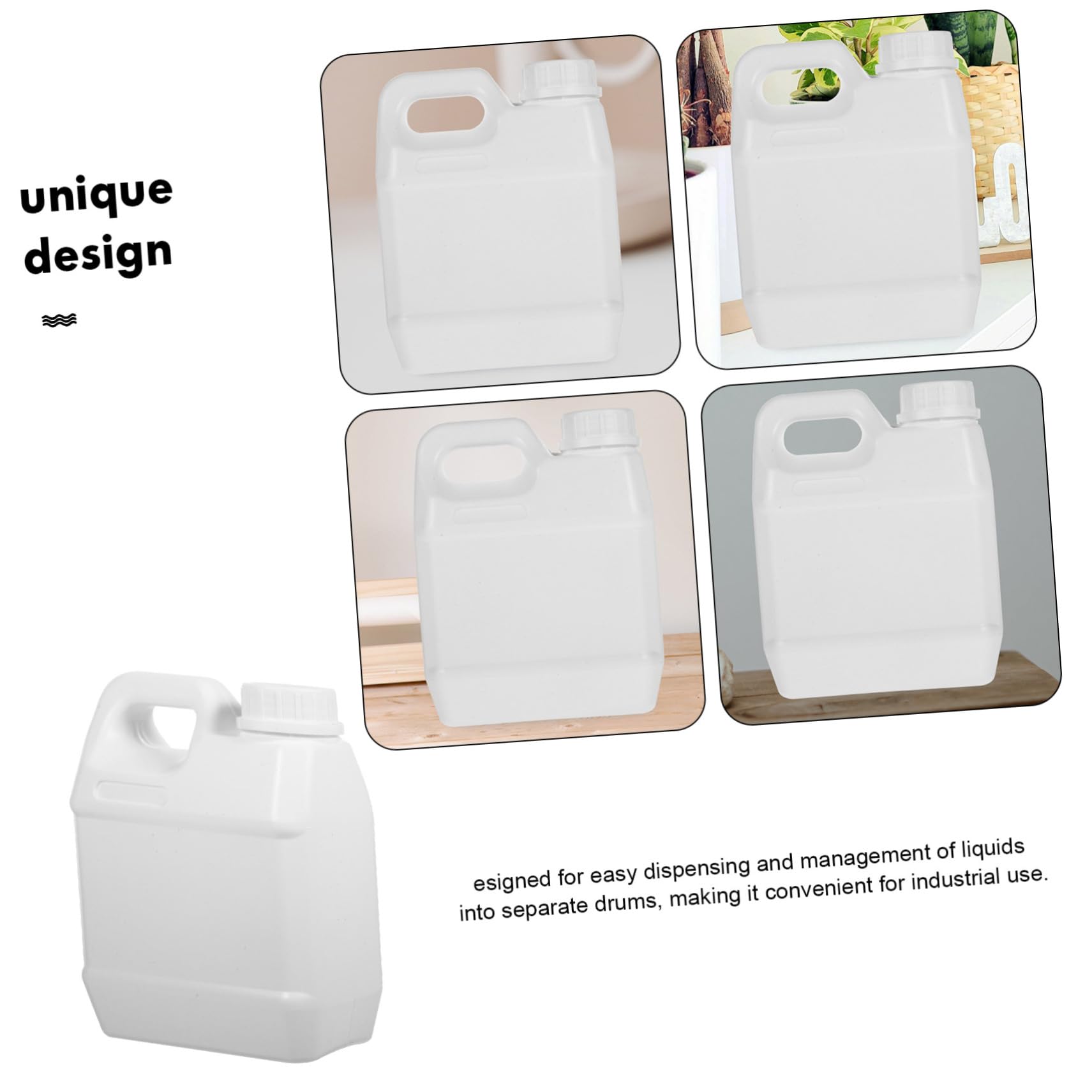 4 Sätze Versiegeltes Lagerfass Deckel Chemikalienbehälter Flüssig Krüge Ölbehälter Wandern Container Wasserfass Für Wohnwagen Reiseölflasche Weiß Kristallkleber 2 Stück * 4