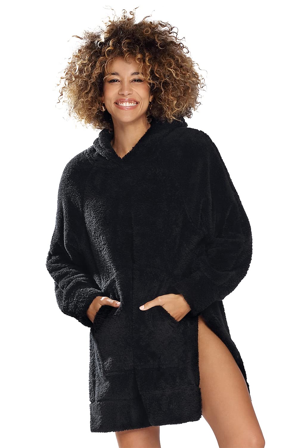 DKaren Wygodna bluza Homewear Ariela, czarny, 44