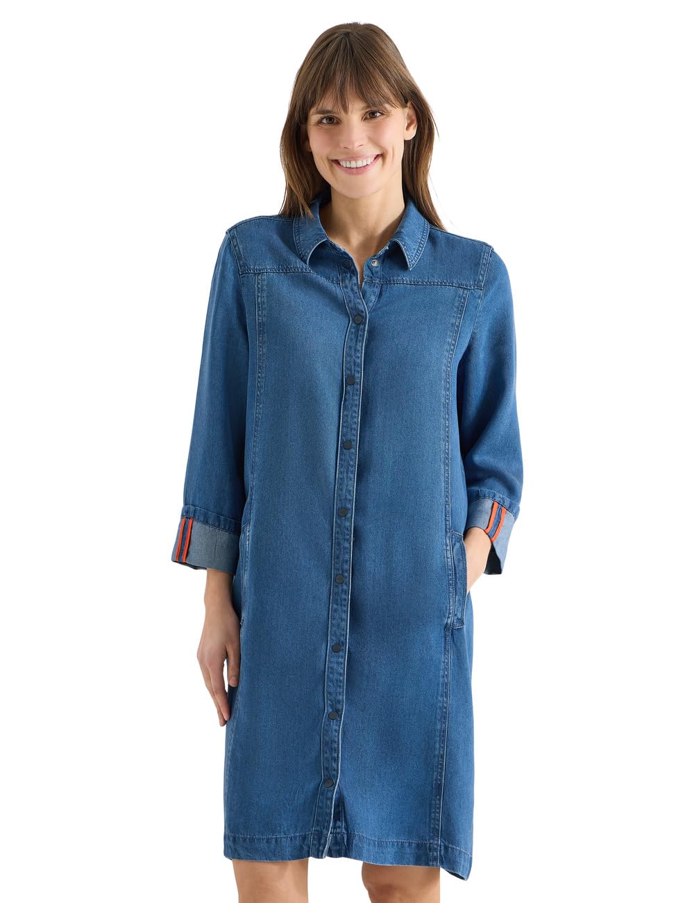CECIL Denim Dress mid Blue wash XL