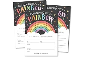 Charming Rainbow Baby Shower Invitations for Joyous Twin Celebrations