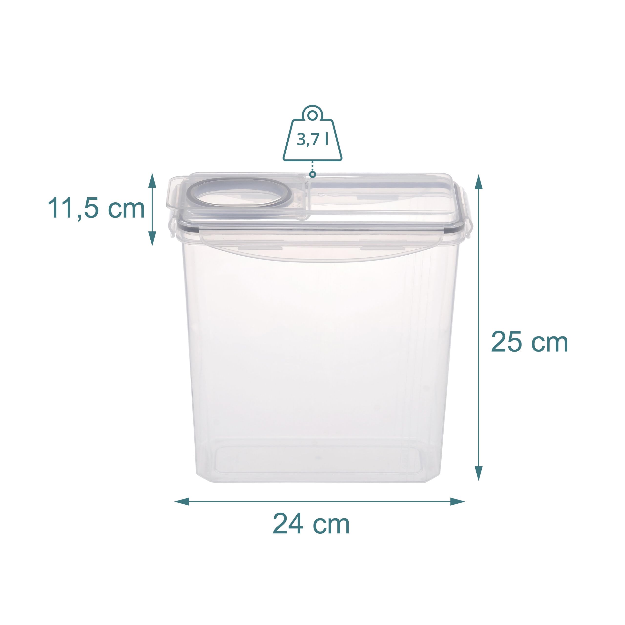 Relaxdays set di 8 contenitori ermetici da 3,7L per muesli