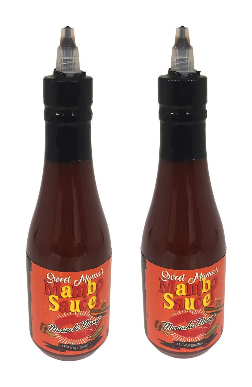 Sweet Mama's Mambo Sauce- A Popular Washington D.C. Finishing Sauce for All of Your Meat, Poultry & Seafood Dishes 2 Bottles (Mariachi Mango)