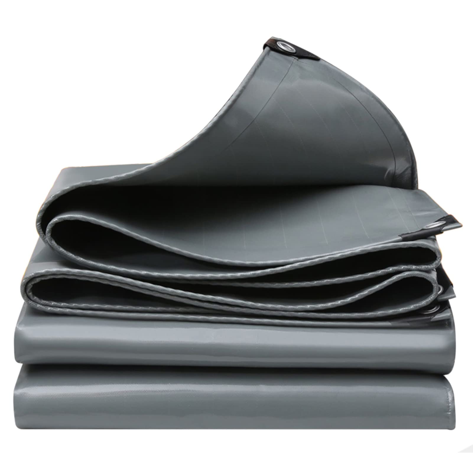Telo Telo Telone Resistente Impermeabile Spessore 0,40 mm Telo 4x4m Tenda Pieghevole per Mobili da Giardino da Campeggio Telo di Fondo Copertura Protettiva con Occhielli,Grigio (Dimensioni:1
