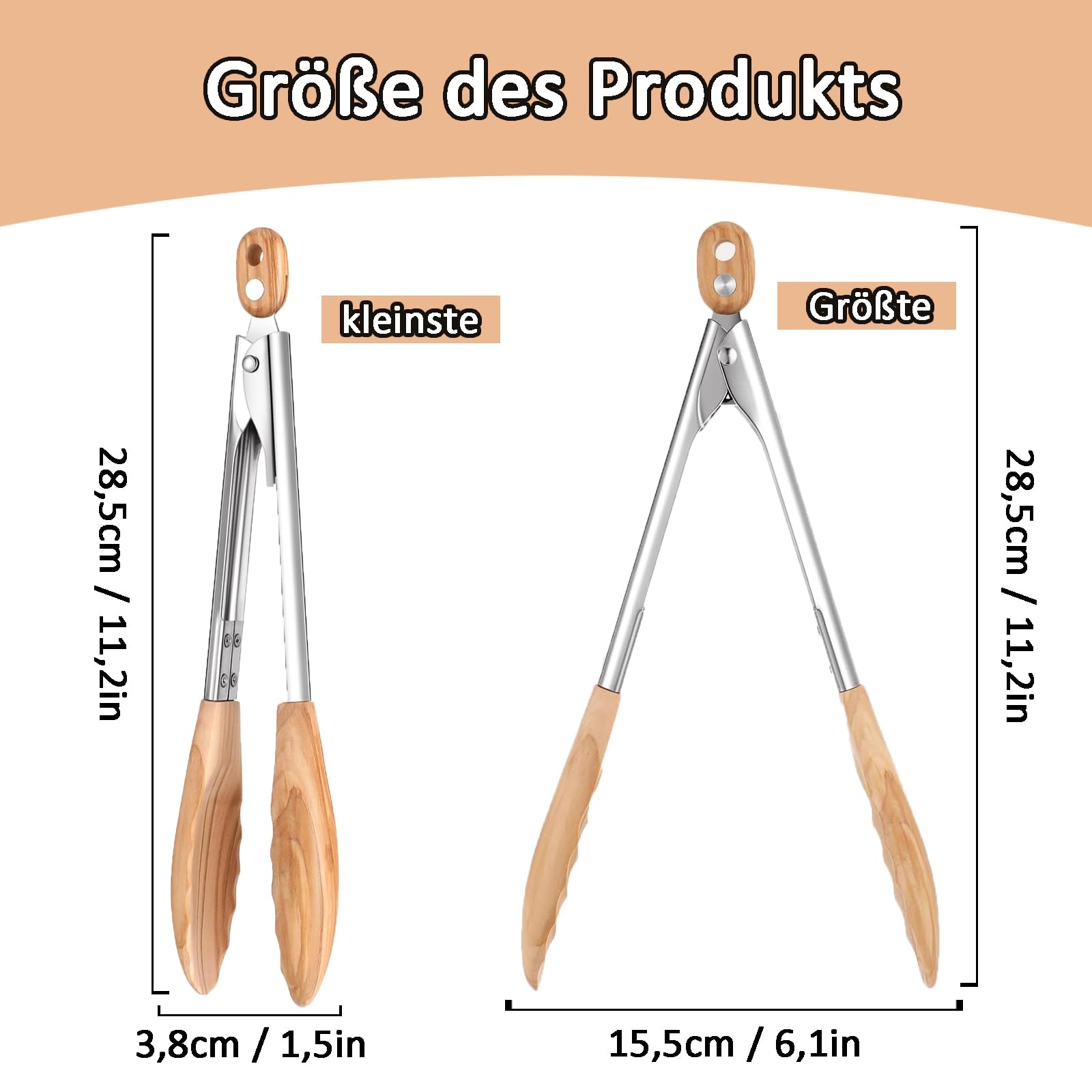 Pince Grille Pain, 4Pcs Pince De Cuisson En Bambou Bois Pour Gril