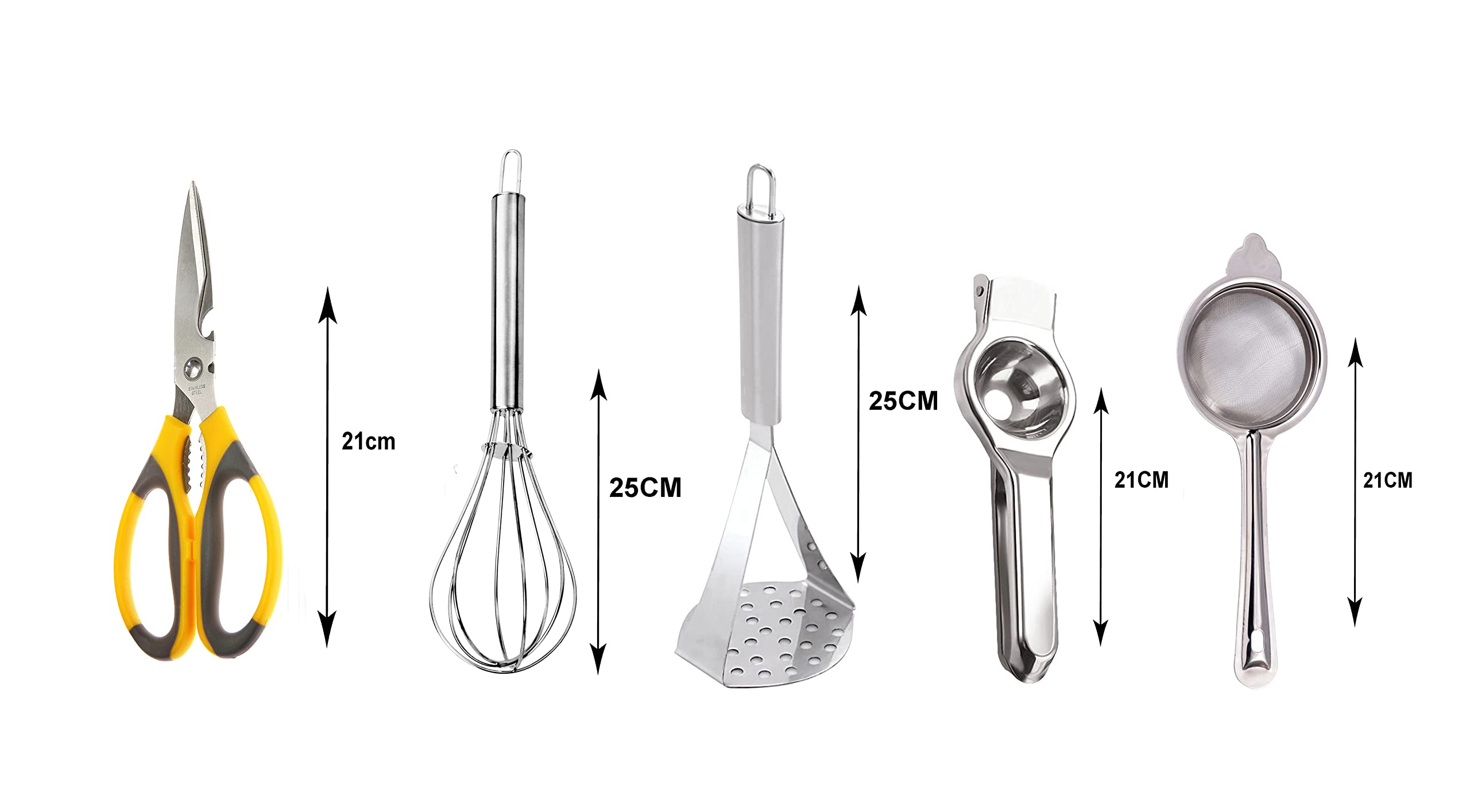Petals Stainless Steel Kitchen and Table Essentials, 5-Pieces Set 1